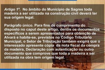 Lei Municipal Nº0938/2009 – Madeira de Origem Legal