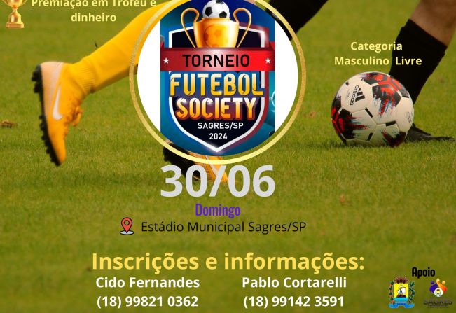 TORNEIO DE FUTEBOL SOCIETY 30/06/2024